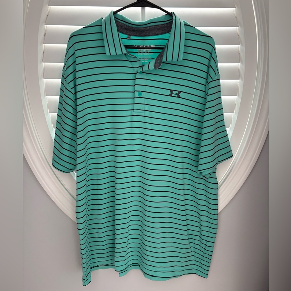 Under Armour men’s green and black the playoff performance polo size XXL